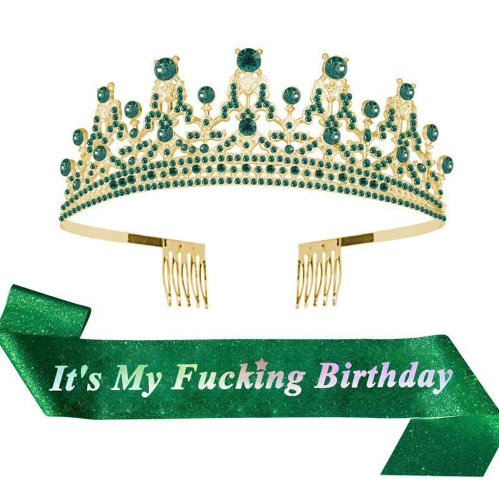 4482 It is My F-King Birthday Sash Tiara Kit F-King Birthday Sash